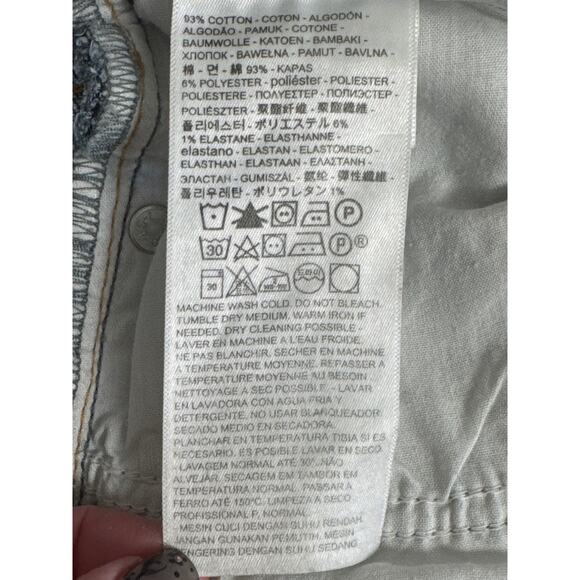 Levi's Womens Wedgie Skinny Jeans Distressed Light Wash Raw Hem Size 28 - Picture 7 of 12